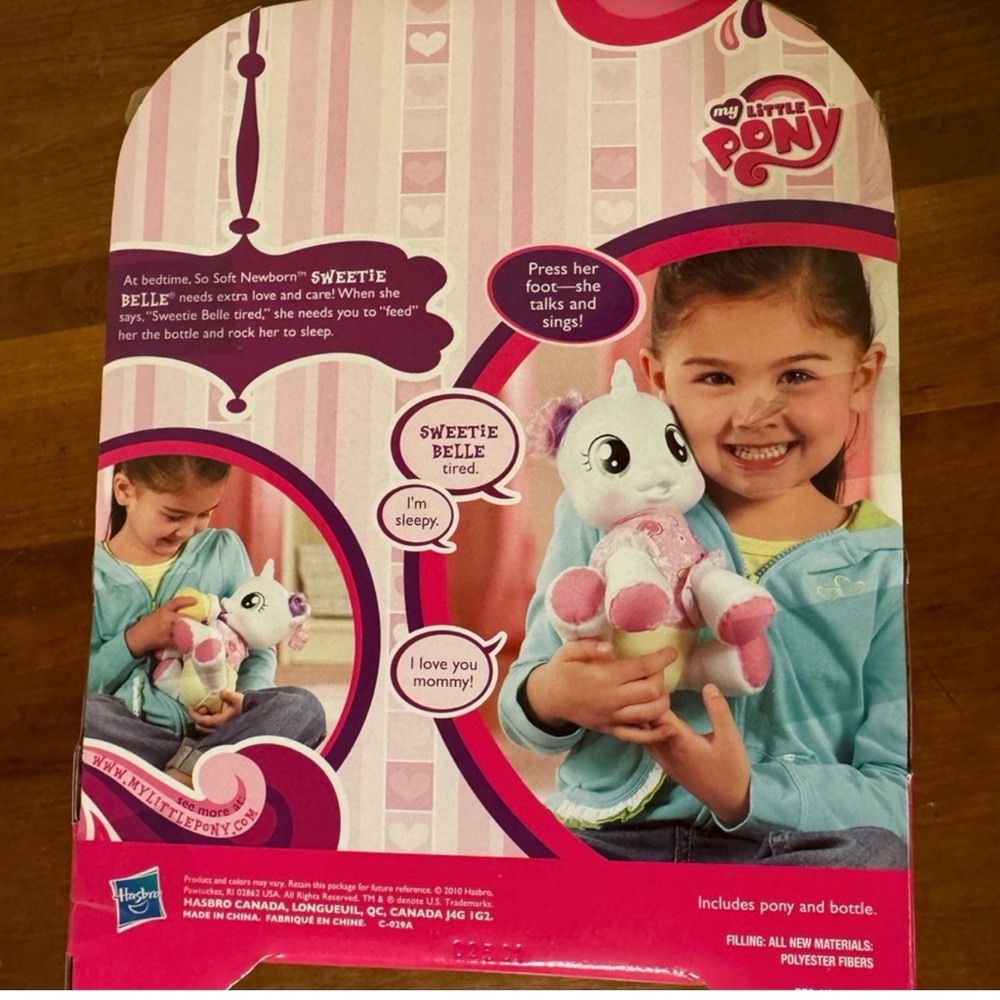 2010 My Little Pony Sweetie Belle Unicorn Infant baby talking toy New In Box - Picture 3 of 6